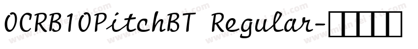 OCRB1OPitchBT Regular字体转换